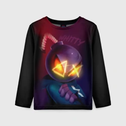 Детский лонгслив 3D Витти на темном фоне