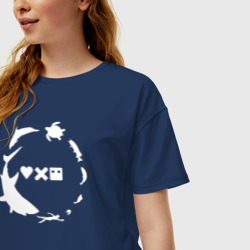 Женская футболка хлопок Oversize Fish Night. Любовь, смерть и роботы - фото 2