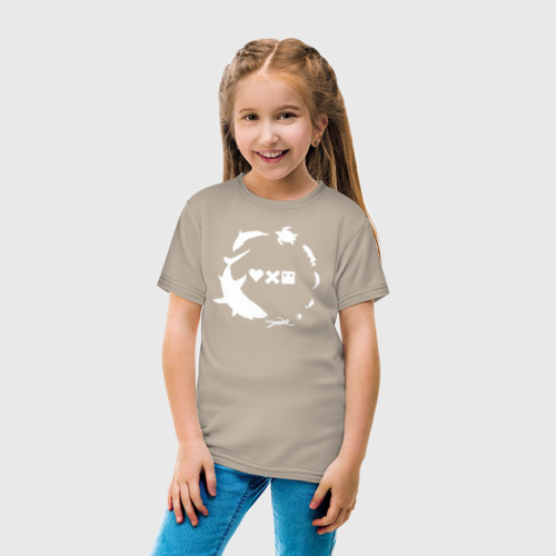 Детская футболка хлопок с принтом Fish Night Любовь, смерть и роботы, вид сбоку #3