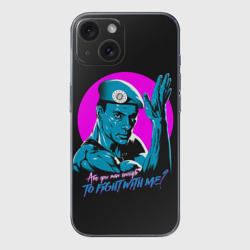 Чехол для iPhone 15 силиконовый с защитой камеры Уличный Ван Дамм