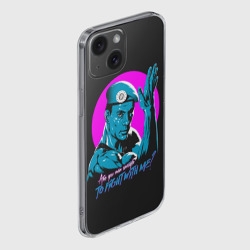 Чехол для iPhone 15 силиконовый с защитой камеры Уличный Ван Дамм - фото 2