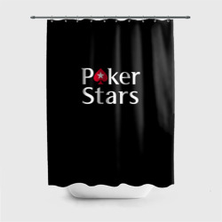 Штора 3D для ванной Poker Stars