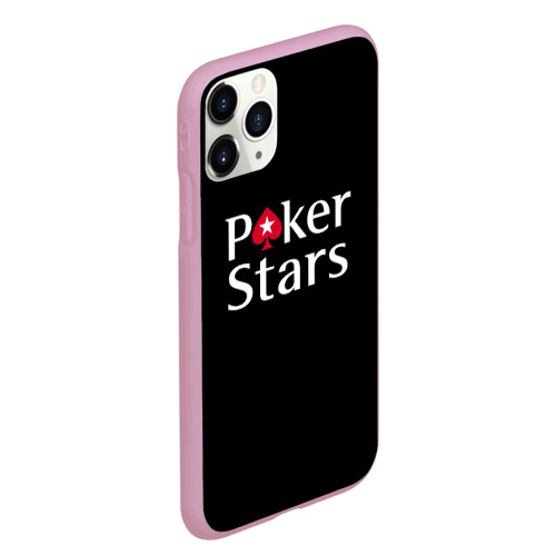 Чехол для iPhone 11 Pro Max матовый Poker Stars, цвет розовый - фото 3
