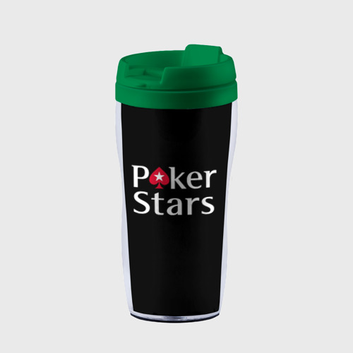 Термокружка-непроливайка Poker Stars, цвет зеленый