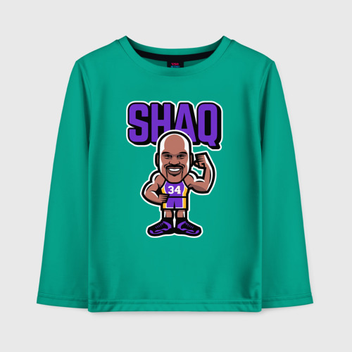 Детский лонгслив хлопок Shaq, цвет зеленый