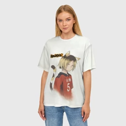 Женская футболка oversize 3D Кенма Козуме Haikyuu!! - фото 2