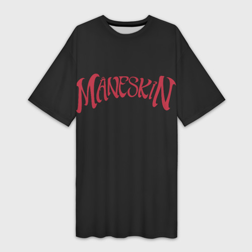 Платье-футболка 3D Maneskin. Inscription, цвет 3D печать