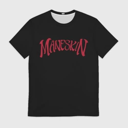 Мужская футболка 3D Maneskin. Inscription