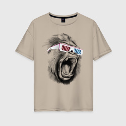 Женская футболка хлопок Oversize Дикая горилла