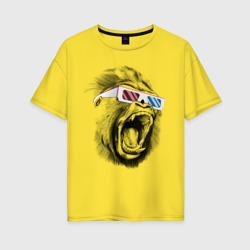 Женская футболка хлопок Oversize Дикая горилла