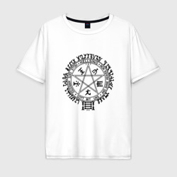 Мужская футболка хлопок Oversize Hellsing Pentagram