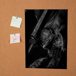 Постер Берсерк черно - белый - фото 2