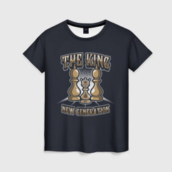 Женская футболка 3D Шахматный Король