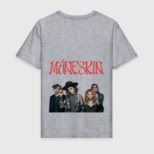 Мужская футболка хлопок Логотип Maneskin, цвет меланж - фото 2