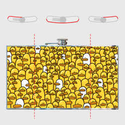 Фляга с принтом Утки для любого человека, вид спереди №5. Цвет основы: металл