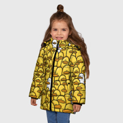 Зимняя куртка для девочек 3D Утки - фото 2