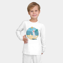 Детская пижама с лонгсливом хлопок Cat Volleyball - фото 2