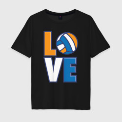 Мужская футболка хлопок Oversize Love Volleyball