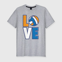 Мужская футболка хлопок Slim Love Volleyball