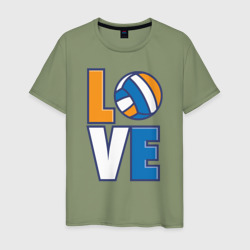 Мужская футболка хлопок Love Volleyball