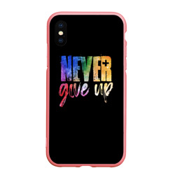 Чехол для iPhone XS Max матовый Никогда не сдавайся never give Up