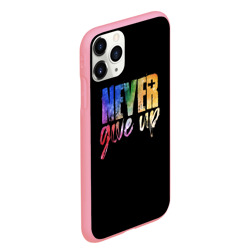 Чехол для iPhone 11 Pro Max матовый Никогда не сдавайся never give Up - фото 2