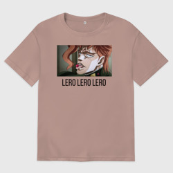 Женская футболка хлопок Oversize ДжоДжо Какеин с вишенкой