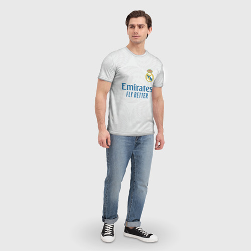 Мужская футболка 3D Винисиус Реал Мадрид 2021-2022, цвет 3D печать - фото 5