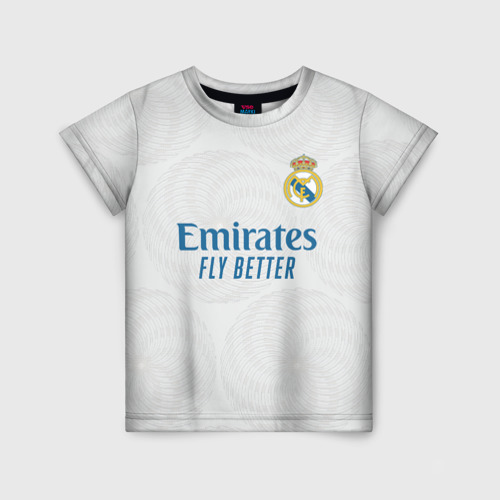 Детская футболка с принтом Бензема Реал Мадрид 2021-2022, вид спереди №1