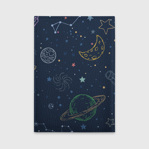 Обложка для автодокументов Космическая одиссея, цвет бирюзовый - фото 2