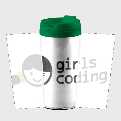 Термокружка-непроливайка Girls Coding, цвет зеленый - фото 2