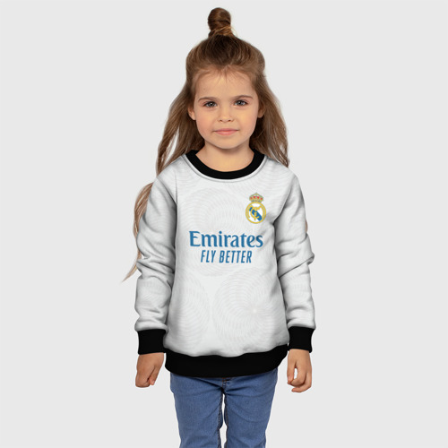 Детский свитшот 3D с принтом Каземиро Реал форма 2021-2022, фото #4