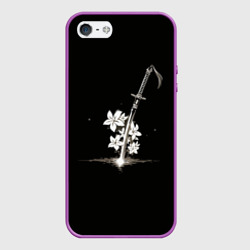 Чехол для iPhone 5/5S матовый Nier - Sword and Flowers