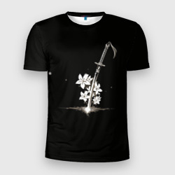 Мужская футболка 3D Slim Nier - Sword and Flowers