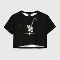 Женская футболка Crop-top 3D Nier - Sword and Flowers