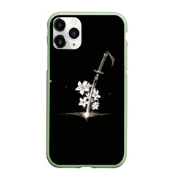 Чехол для iPhone 11 Pro матовый Nier - Sword and Flowers