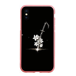 Чехол для iPhone XS Max матовый Nier - Sword and Flowers
