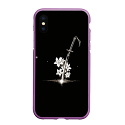 Чехол для iPhone XS Max матовый Nier - Sword and Flowers