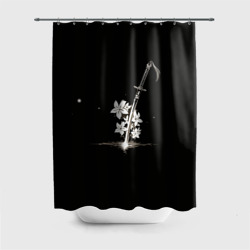 Штора 3D для ванной Nier - Sword and Flowers