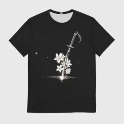 Мужская футболка 3D Nier - Sword and Flowers