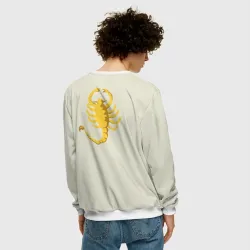 Мужской свитшот 3D Drive - Скорпион - Ryan Gosling white scorpion jacket - фото 2