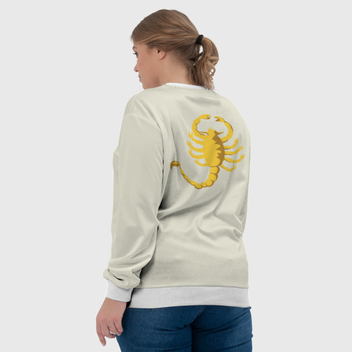 Женский свитшот 3D Drive - Скорпион - Ryan Gosling white scorpion jacket, цвет 3D печать - фото 7