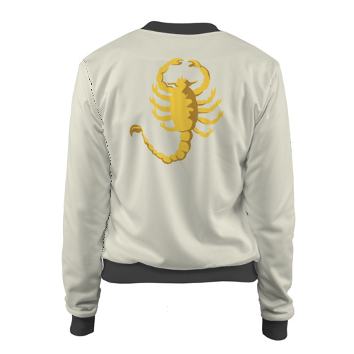 Женский бомбер 3D Drive - Скорпион - Ryan Gosling white scorpion jacket, цвет черный - фото 2