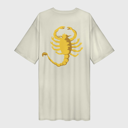 Платье-футболка 3D Drive - Скорпион - Ryan Gosling white scorpion jacket, цвет 3D печать - фото 2