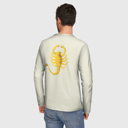 Мужской лонгслив 3D Drive - Скорпион - Ryan Gosling white scorpion jacket, цвет 3D печать - фото 4