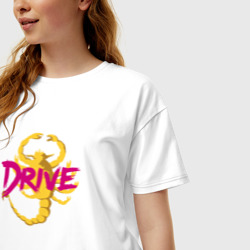 Женская футболка хлопок Oversize Drive - Скорпион - фото 2