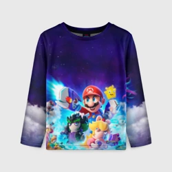 Детский лонгслив 3D Mario + Rabbids