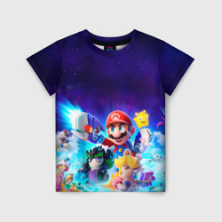 Детская футболка 3D Mario + Rabbids