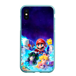 Чехол для iPhone XS Max матовый Mario + Rabbids