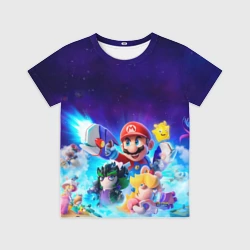 Детская футболка 3D Mario + Rabbids